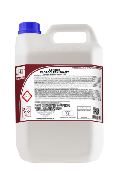 Detergente 5L Xtreme Cloroclean Foamy Spartan