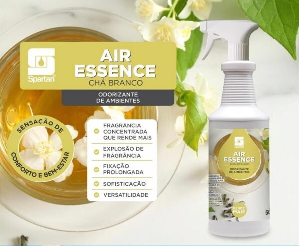 Desodorizador 500ml  Air Essence Chá Branco Spartan - Imagem 2