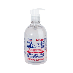 Álcool em Gel 500ml Super Vale