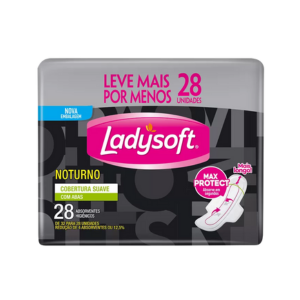 Absorvente Ladysoft C/28 Noturno Suave Com Abas