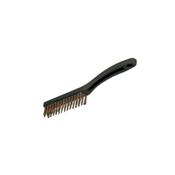 Escova de Aço Com Cabo Plastico 3 Fileiras