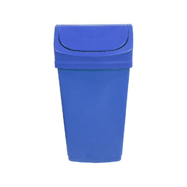 Lixeira 50L Quadrada Tampa Basculante Boliva Cor:Azul