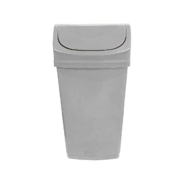 Lixeira 50L Quadrada Tampa Basculante Bolivar Cor:Branco