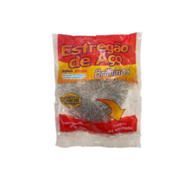 Esponja Aco Limpeza Pesada 15G Brilhinox