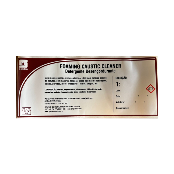 Etiqueta Foaming Caustic Cleaner