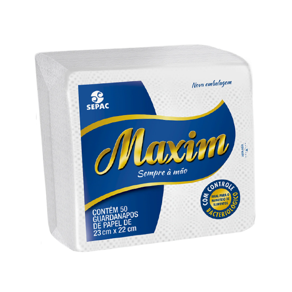 Guardanapo 23x22 Folha Simples Caixa Com 80x50 Maxim