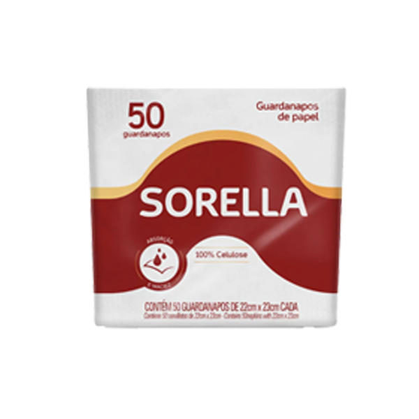 Guardanapo 23x22 Folha Simples Caixa Com 96x50 Sorella