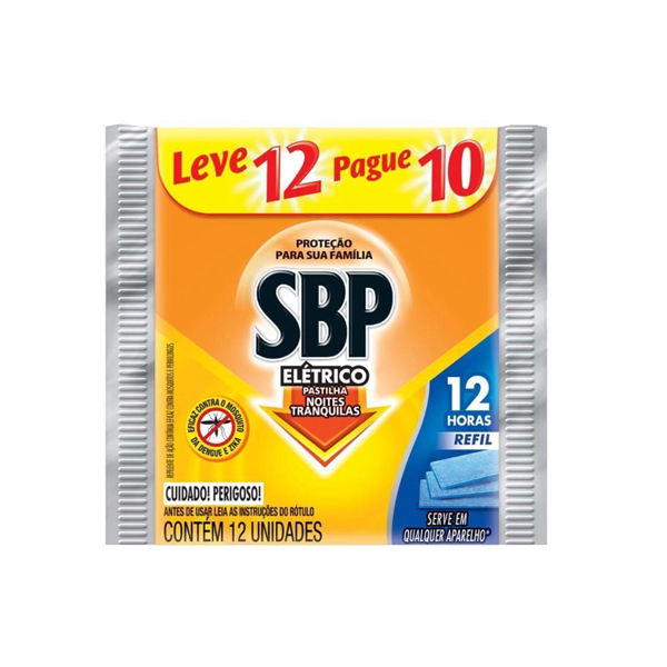 Inseticida Pastilha Com 12 Refil Para Aparelho SBP