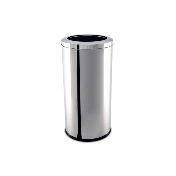 Lixeira 40L Redonda Com Aro Inox Brinox