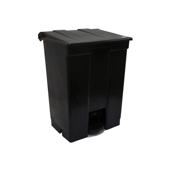 Lixeira 80L Com Pedal Preta Bralimpia