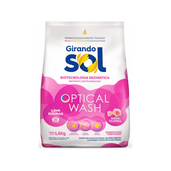Sabão em Pó 1.6kg Rosa Floral Girando Sol