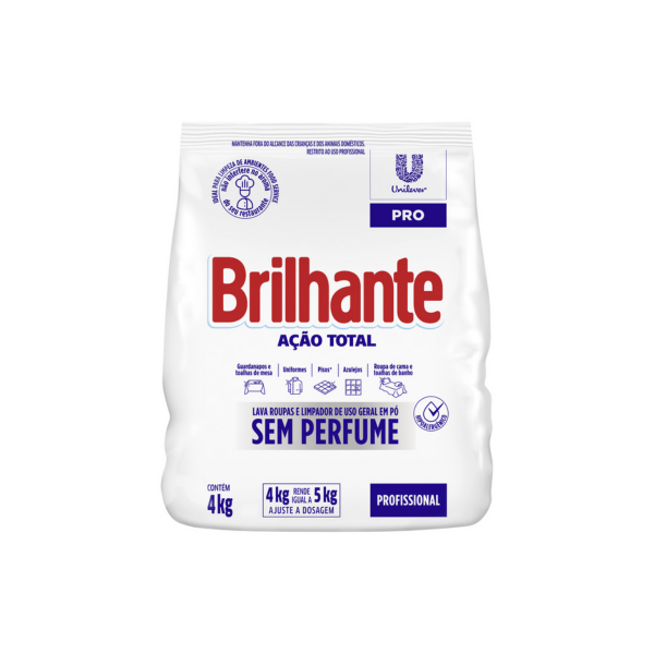 Sabão em Pó 4KG sem perfume Brilhante