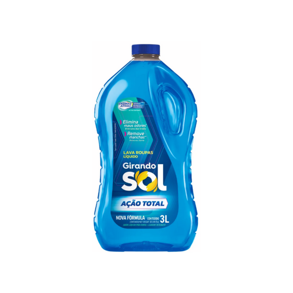 Sabão Liquido 3L Ação Total Girando Sol